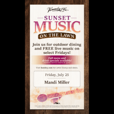 Hamley & Co Sunset MOTL July 25 Hamley & Co Sunset MOTL July 25