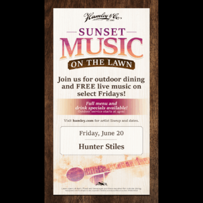 Hamley & Co Sunset MOTL June 20 Hamley & Co Sunset MOTL June 20